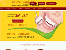 Tablet Screenshot of dentalvantage.net